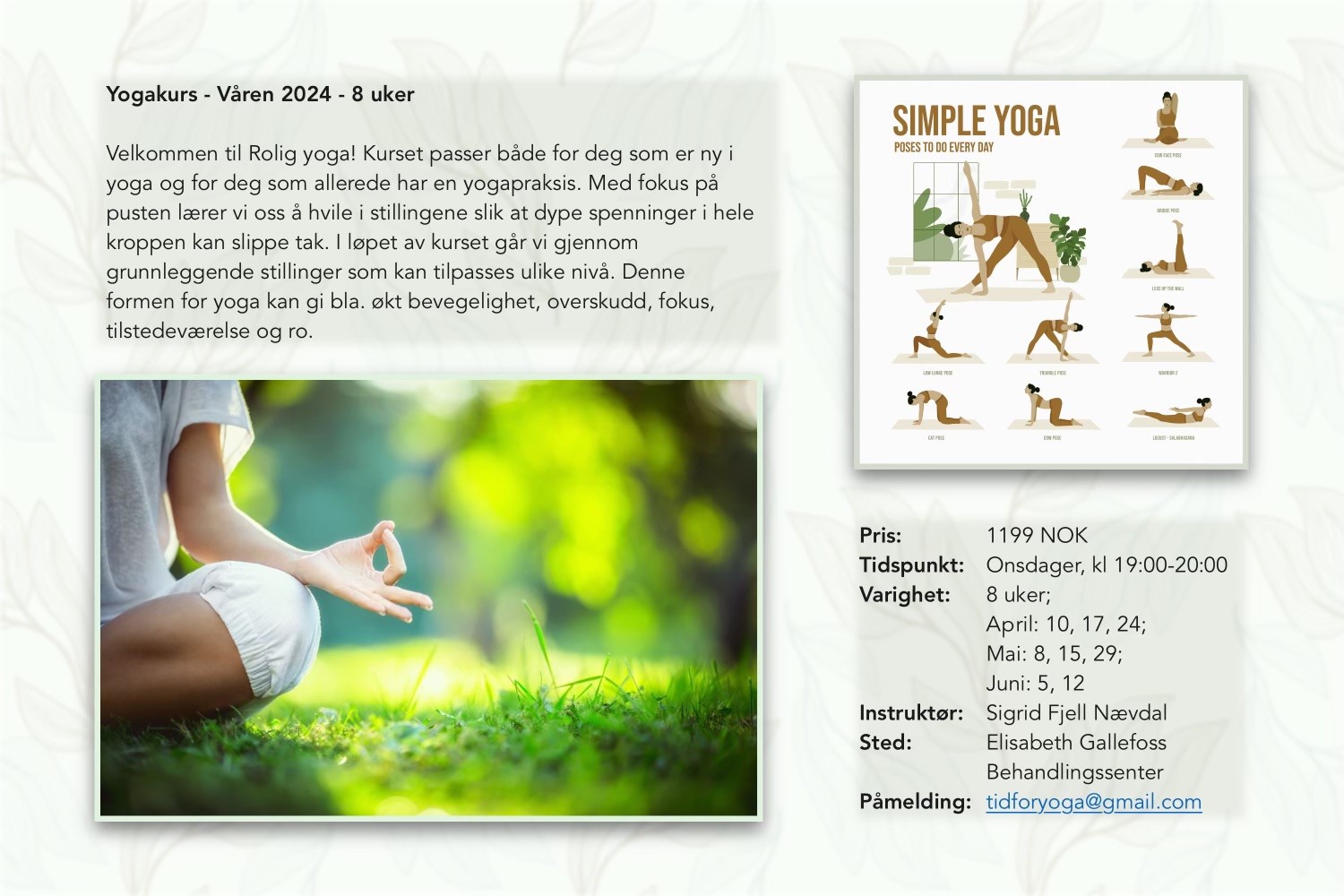 Yogakurs Våren 2024